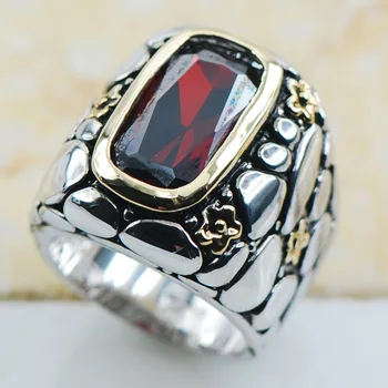

Garnet 925 Sterling Silver Top Quality Fancy Jewelry wedding Ring Size 6.5 7.5 8.5 9.5 10.5 F1152