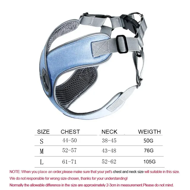 T-MENG Pet Products For Small Dog Harness Adjustable Easy on Pet harness Outdoor Reflective Dog Halter Walking Dog Harness Vest