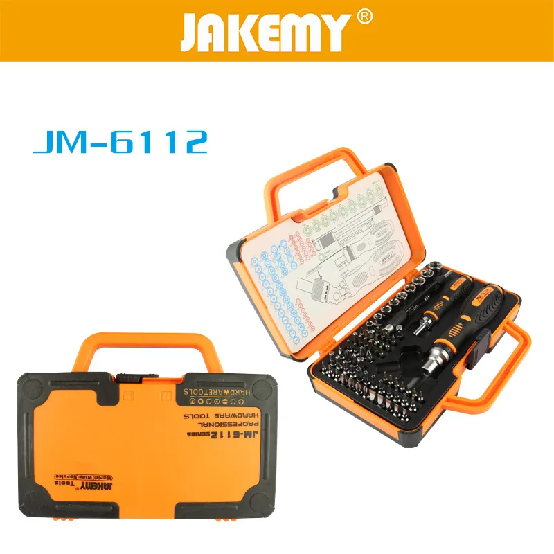 

JAKEMY 69 in1 Screwdriver Socket Set Repair Kit for Repair iPhone iPad Laptop Household Appliances Cell Phone Hand Tools Set