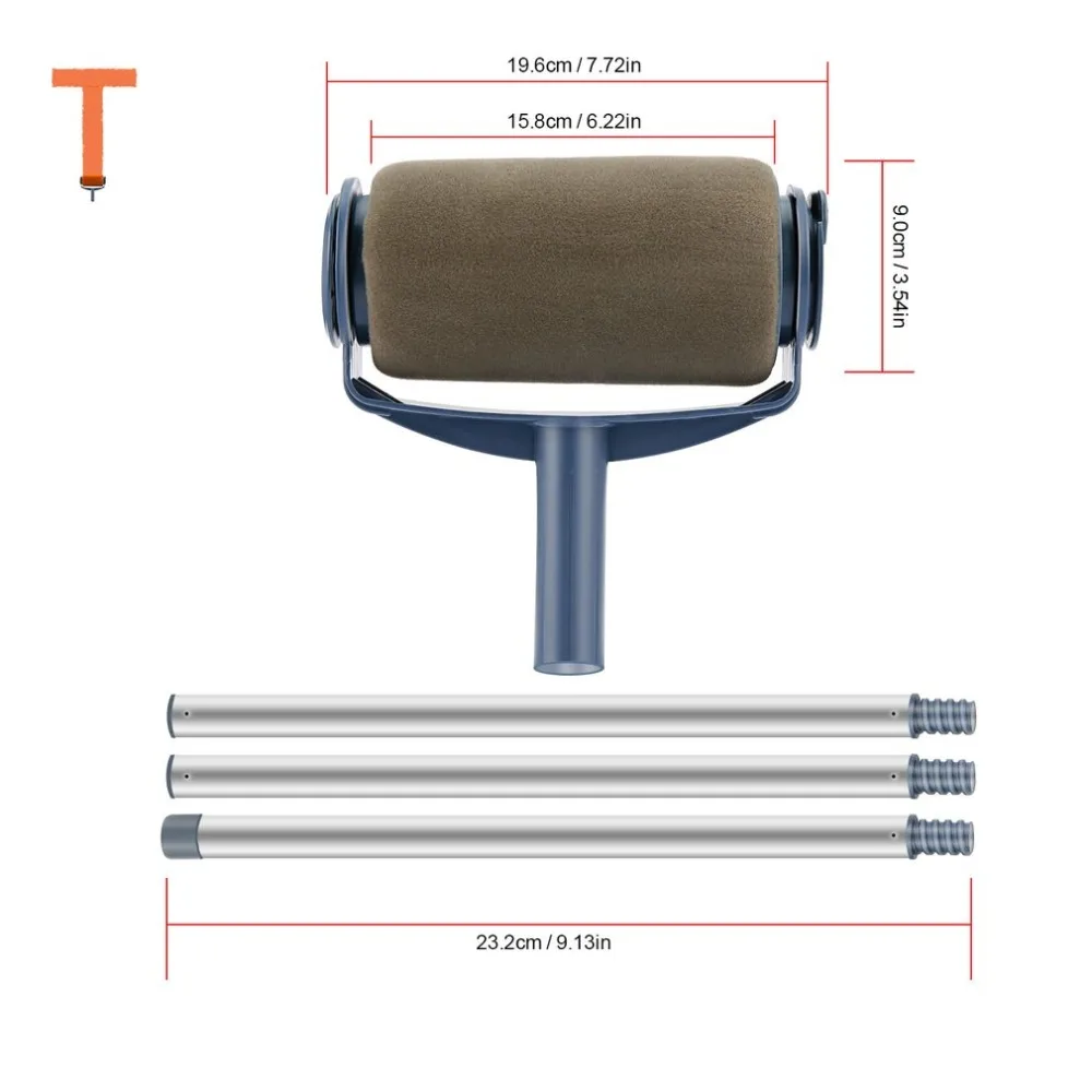 Краска дверной рельс Pro ролики настенная краска ing набор кисть для рисования на стене Ручка инструмент Edger сад краска ing+ удлинитель труба для танцев на пилоне DIY