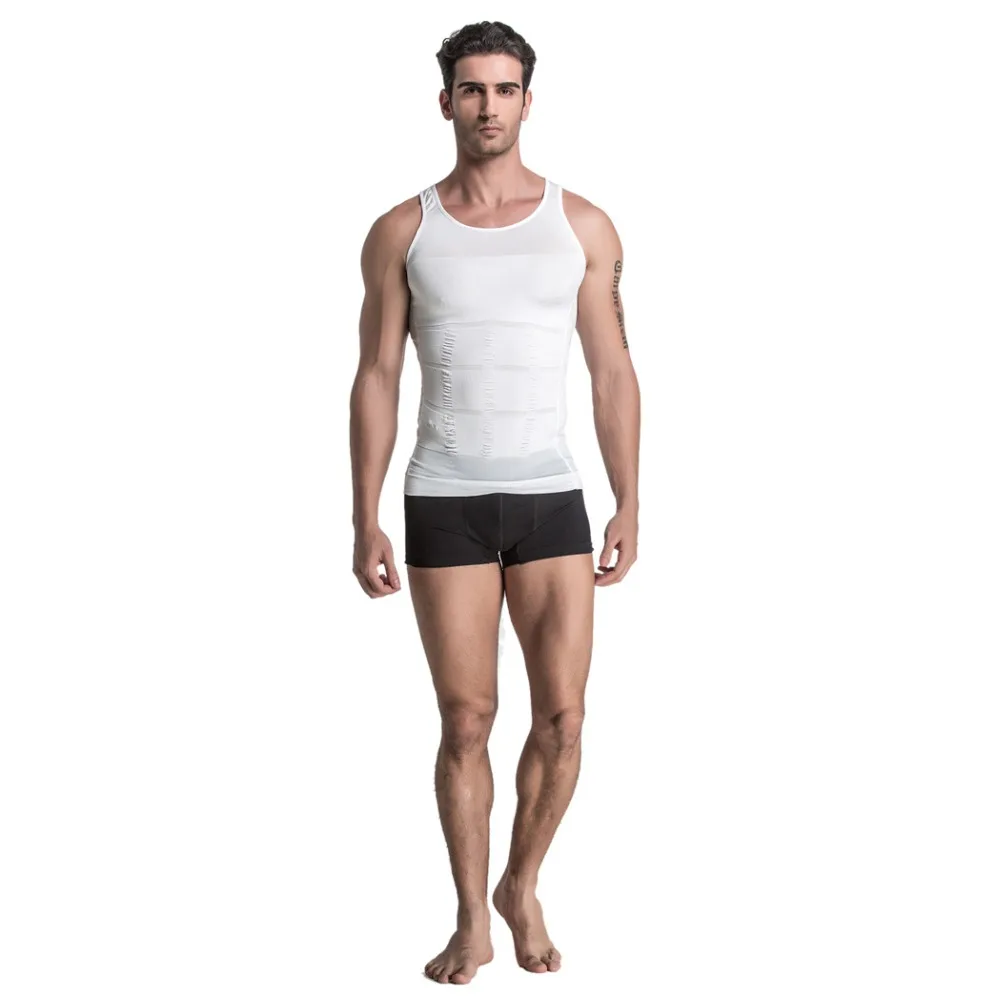 Белый и черный мужской тонкий N Life шейпер для похудения тела живота жирное термобелье мужской жилет рубашка S/M/L/XL/XXL