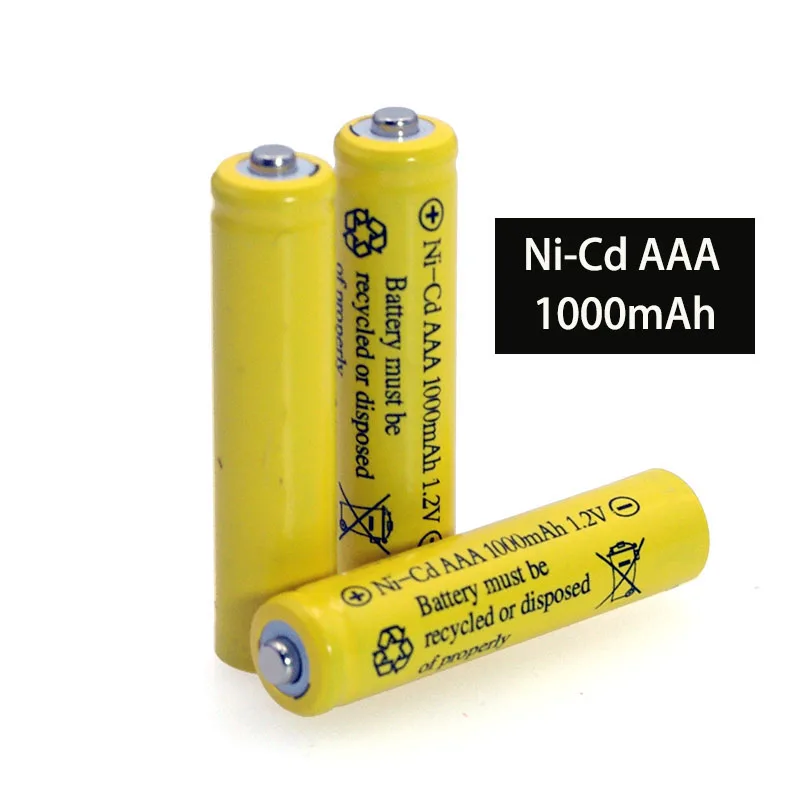 

NI-CD AAA Batteries 1.2v Rechargeable nicd Battery 1.2V Ni-Cd aaa For Electric remote Control car Toy RC ues