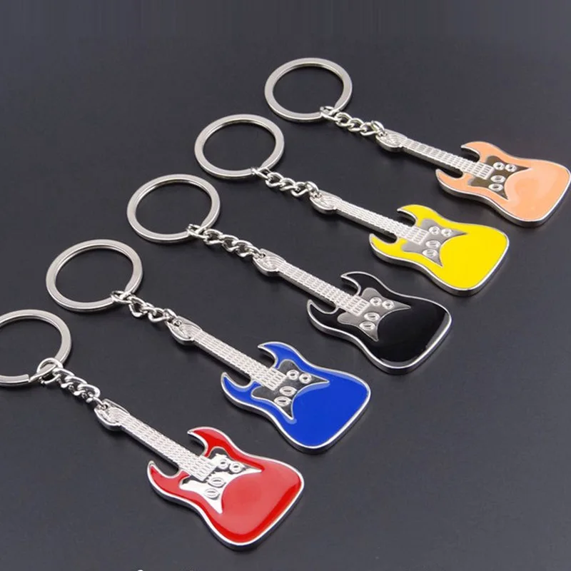 

1 piece Creative Guitar key chain keychain for keys key ring holder souvenirs buckle trinket keyring