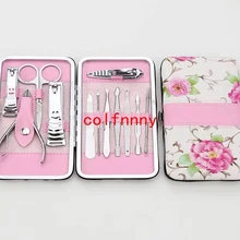 20 компл./лот Быстрая 12 шт./компл. Набор для маникюра и педикюра ножницы машинка для стрижки ногтей набор инструментов для ногтей Пинцет Нож ушной ящик инструменты
