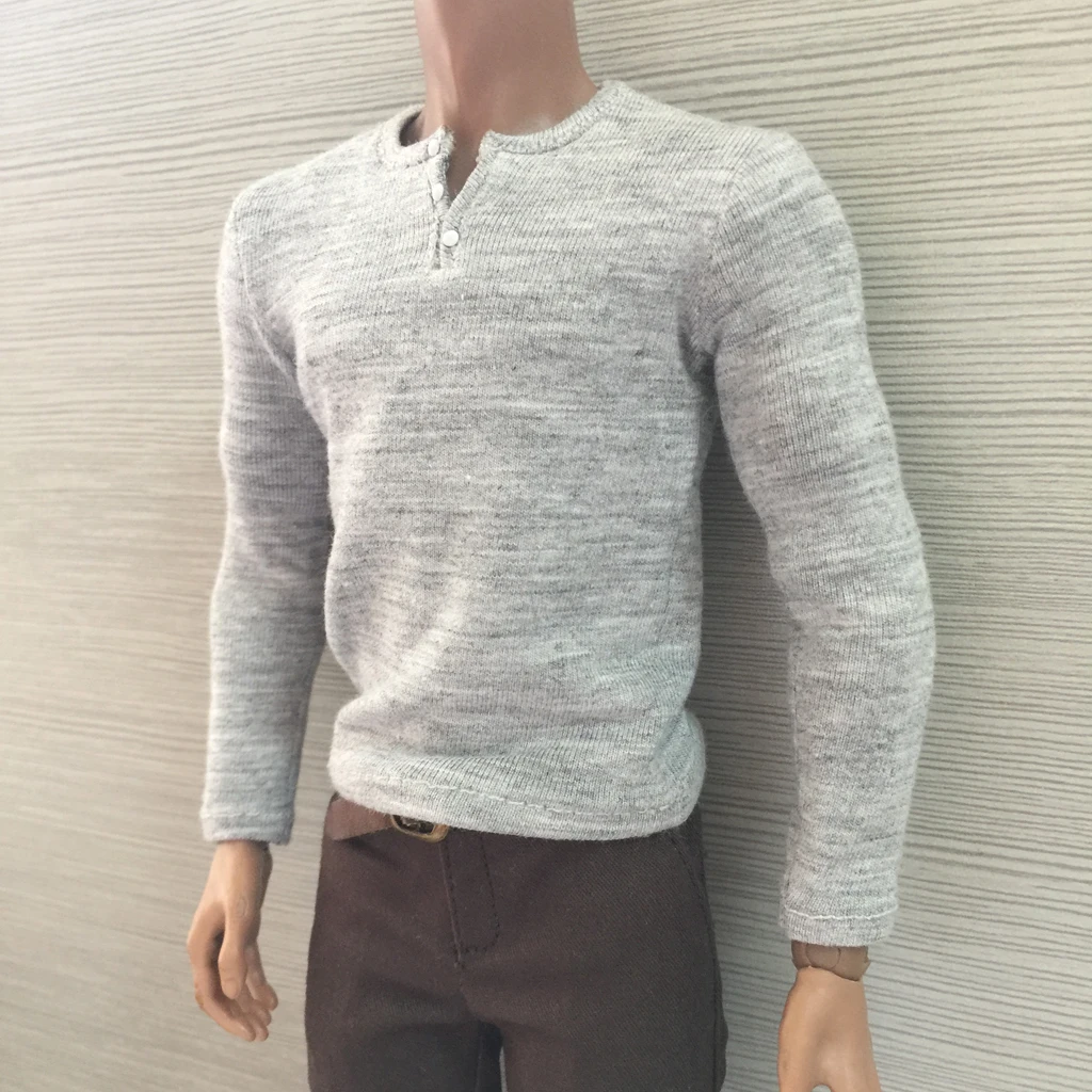 1/6 Scale Long Sleeve T-shirt Top Clothes for 12