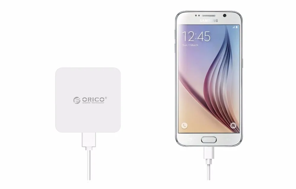 ORICO QC3.0 1 порт USB быстрое зарядное устройство с 1 м Micro USB кабель для samsung Xiaomi huawei