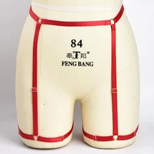 Пикантные красные подвязки Для женщин Фетиш средства ухода за кожей бондаж, БДСМ-белье Harajuku/Жгут Готический портупея с подтяжками пояс БДСМ