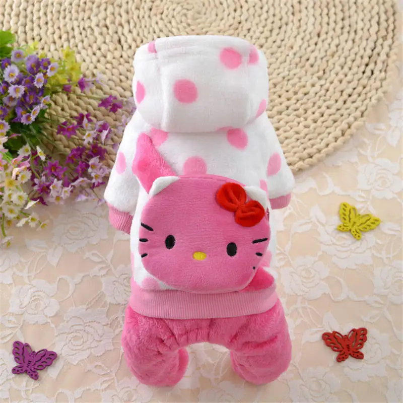 

Cartoon Warm Dog Clothing For Soft Warm Dog Clothes for dog Puppy Pet Coat Clothes For Dog Jumpsuits Yorkie Chihuahua Hoodie