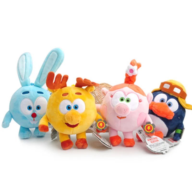 Malyshariki Smeshariki animales de peluche 15-20 cm historieta de peluche colgante juguetes Kikoriki juguete para regalos Malyshariki Smeshariki animales de peluche 15-20 cm historieta de peluche colgante juguetes Kikoriki juguete para regalos