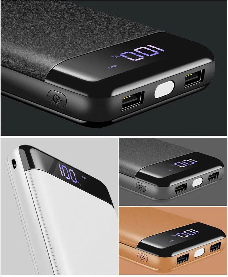 30000 mah mi قوة البنك بطارية خارجية PoverBank 2 USB LED تجدد Powerbank المحمولة الهاتف المحمول شاحن هواتف xiaomi iphone Xs ماكس 8