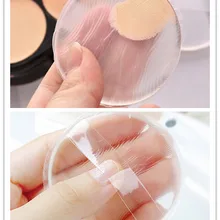 1 шт Прозрачная силиконовая пуховка для макияжа Круглая силиконовая пудра спонж для макияжа