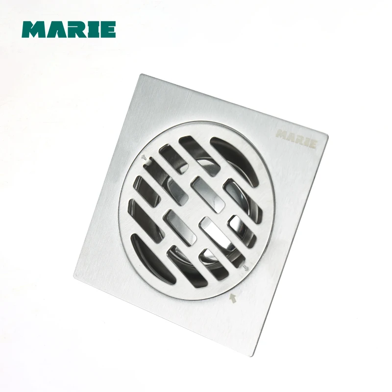 Floor Drain 201 Square Shower Drainer  Square Floor Waste Grates Bathroom Drains Drain Strainers