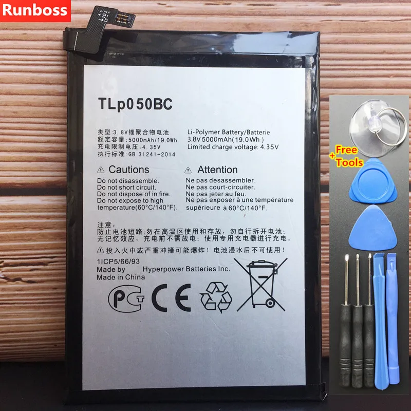 

5000mAh TLp050BC Battery For Alcatel One Touch 5023F PIXI 4 Plus Power Mobile Phone Batteries