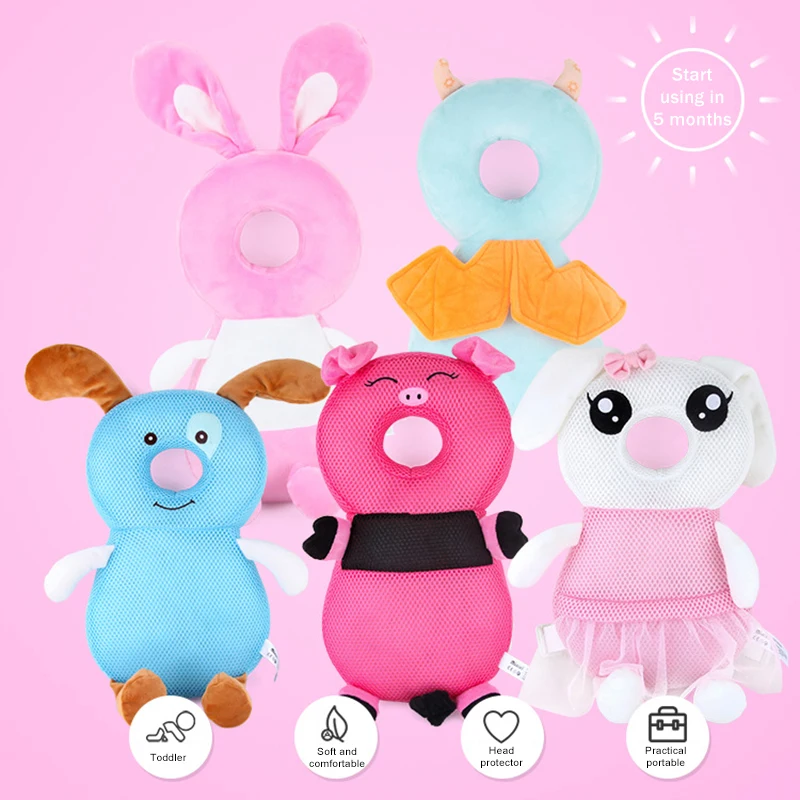 

Baby Head Protection Pad Toddler Headrest Pillow Baby Neck Summer Sandwich Net Nursing Drop Resistance Cushion Baby Protect