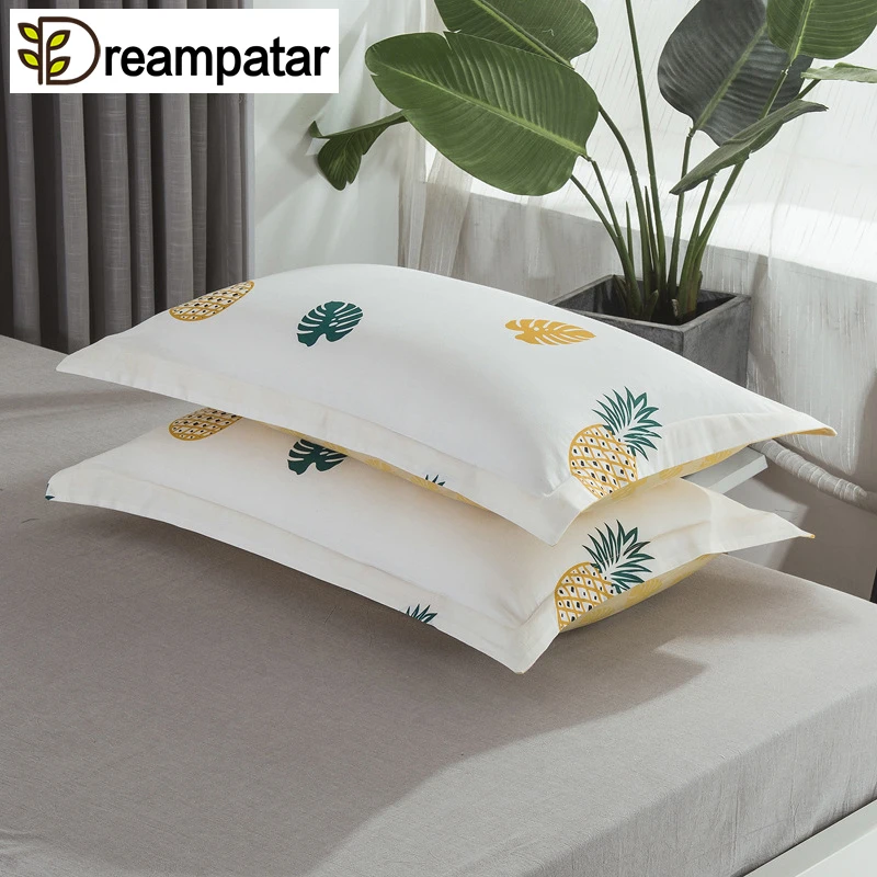 

Dreampatar 48 * 74cm Rectangular 100% Cotton Pillow Case Super Soft Pillow Case Washable Home Healthy Sleep BD252B