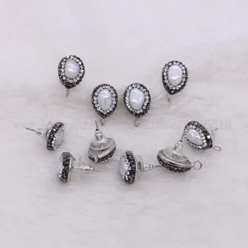

Natural pearl stud earrings jewelry finding for handcrafted jewelry free-form stud accessories for earrings 2219