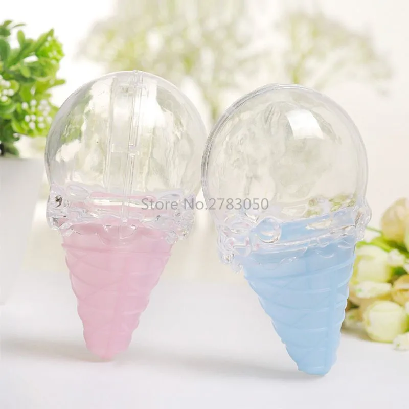 

Creative Ice Cream Shape Plastic Candy Box Chocolate box Wedding Favor Birthday Baby Shower Gift BOX Party Decor