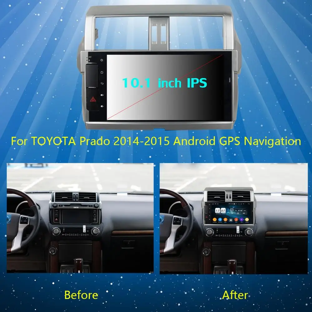 10," ips Android 9,0 8 Core 4G+ 64G Автомобильный мультимедийный dvd-плеер для Toyota Prado LC150 150 Land Cruiser 2013- DSP CarPlay радио