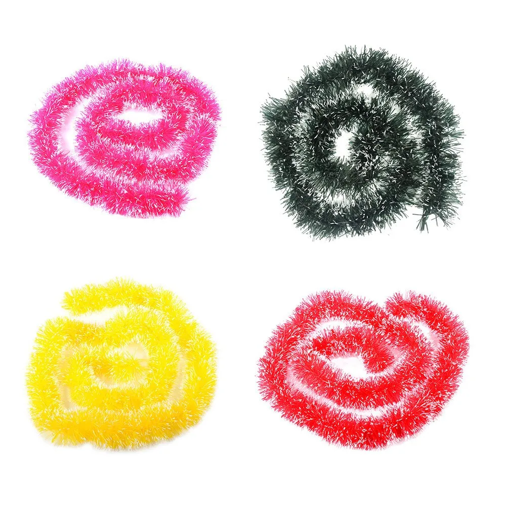 

1PCS 2 Meter Christmas Xmas Tree Party Tinsel Rose Pink Green Silver Gold Red Blue Decorations Top Quality slingers voor verjaa