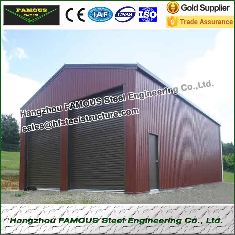 

15m length 10m width 4m height structural steel shed for storage