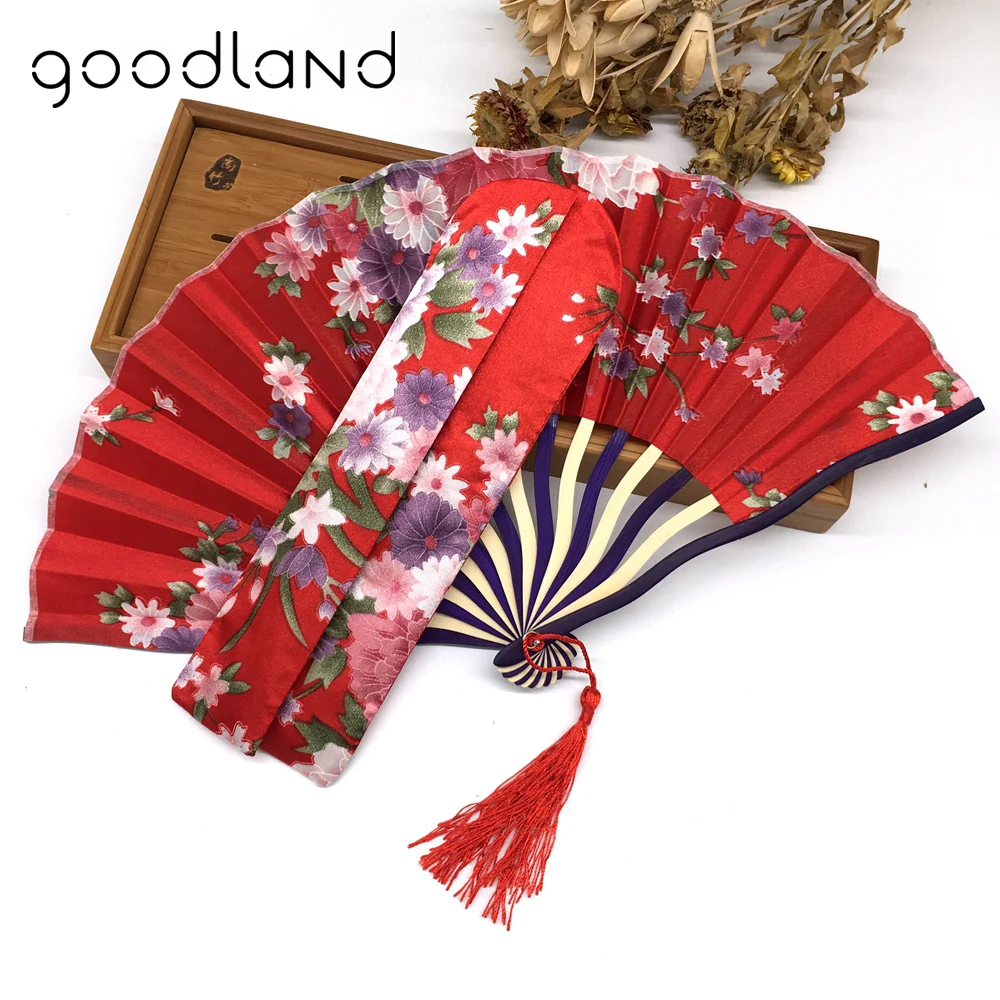 1pcs with Gift bag Bamboo Hollow Flower Hand Fan Folding Pocket Fan Wedding Decoration mariage
