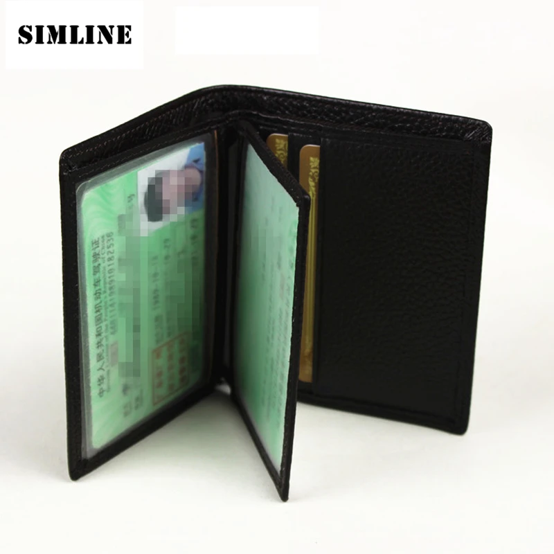 SIMLINE Business 100 Genuine Leather Cowhide Men Mens