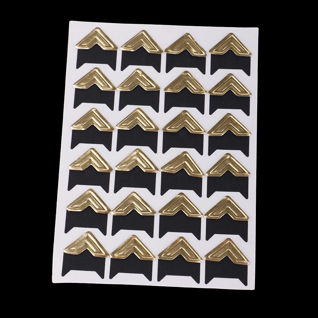 5 Sheets Self Adhesive Photo Album Scrapbook Corner Protector Decorative Stickers #1
