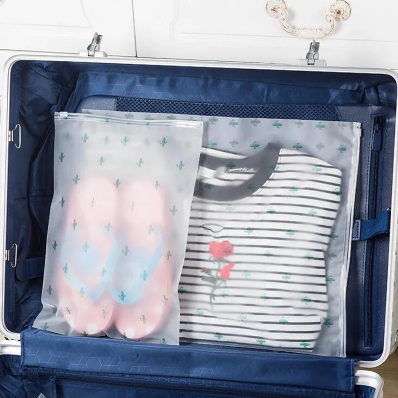 Creative Cactus Pattern Luggage Travel Accessories Storage Pouch Bag For Clothes Tidy Organizer Shoe Bag Packing Cube Bag