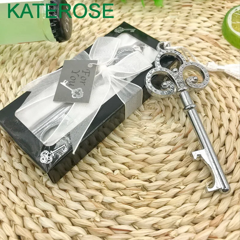 8PCS Key To My Heart Key Design Bottle Opener Wedding