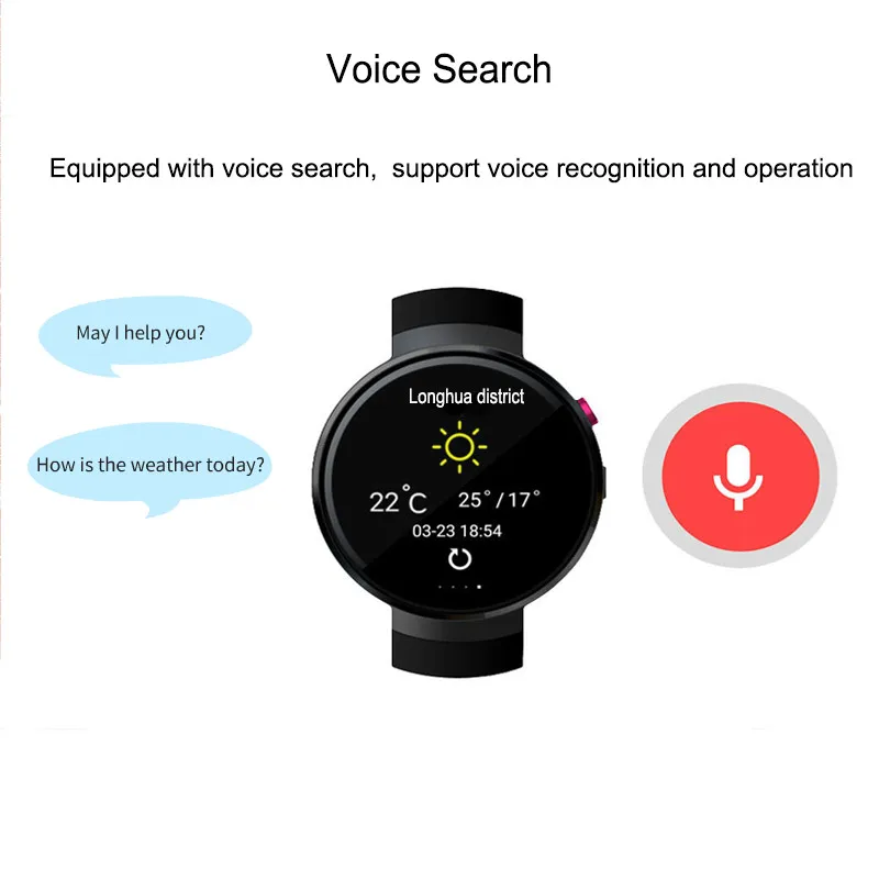  LEM7 1+16g Memory 4g Android 7.1.1 Men Sport Digital Wristwatches Black Silicone Heart Rate Monitor - 33012841991