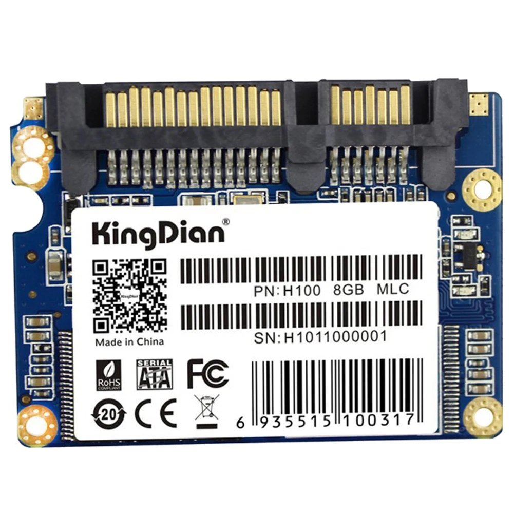 KingDian 1,8 дюймов полутонкий SATA II H100 маленькая емкость SSD продвижение Внутренний твердотельный диск скорость обновления Комплект для игр M