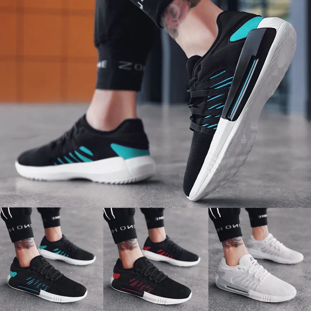 white shoes Men Sneakers Male Shoes Adult Non-slip Soft Mesh Men Shoes High Quality Comfortable Sneakers 7#3.5