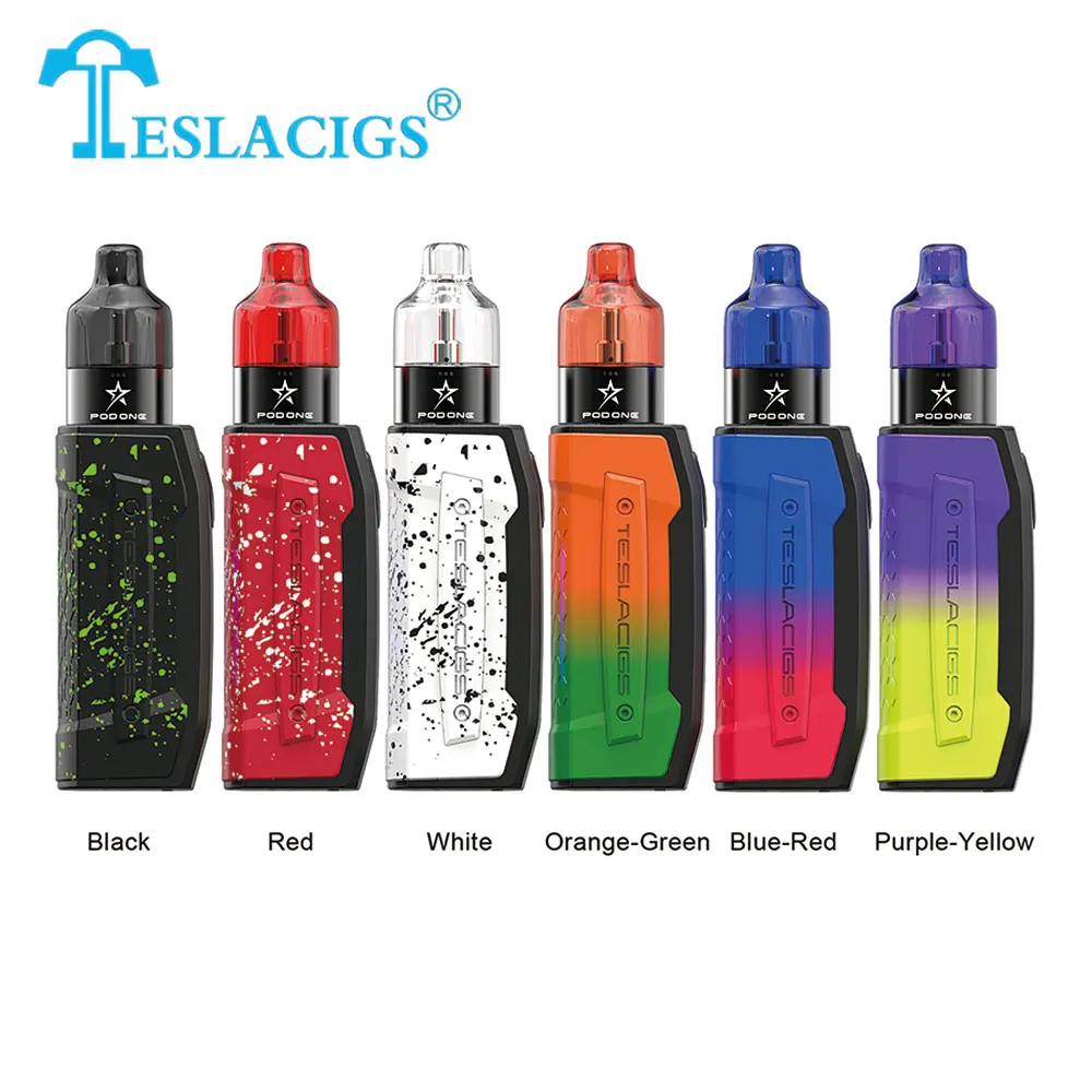 

Original Tesla Falcons Starter Kit 2000mAh Battery with Pod System Pod One Atomizer 2ml E Cig Vape Kit Vs Tesla WYE / Drag Mini