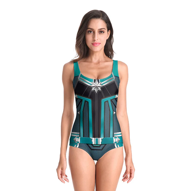 

2019 Carol Danvers Women Cosplay Costumes Superhero Captain Marvel Clothing Avengers Endgame Anime New Cosplay Swimsuit AC-58