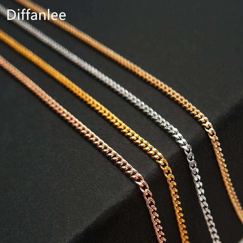 Mode Elegant Chaine A Maillons Fins Pour Femmes Dame Bebe Fille Unisexe Rhodium 24 K 18 K Or Rose Couleur Collier Sans Nickel Bijoux Aliexpress