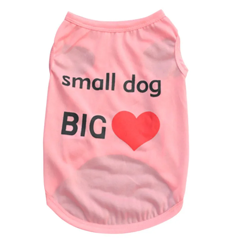 

Small Dog Letter Printed Tops Dog Cat Puppy Clothes T Shirt Dress Pet Costumes