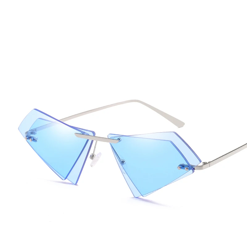 Очки для рыбалки Уникальные без оправы женские Алмазные острые рыболовные солнцезащитные очки UV400 кошачий глаз тонированные/прозрачные линзы оттенки