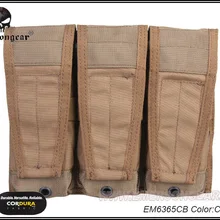 EMERSON CP стиль лоскут тройной подсумок для AVS жилет военная сумка 500D Нейлон Мультикам тактические Чехлы Койот коричневый EM6365CB