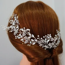 Бохо Кристалл из опала свадебные волосы плетеная Корона нежная Проводная свадебное украшение на голову модные невесты головной убор украшения для волос