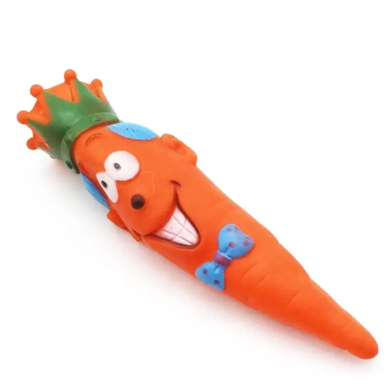 Misterolina 1PC Dog Toy Screaming Carrots Shape Puppy Chew Squeak Toys