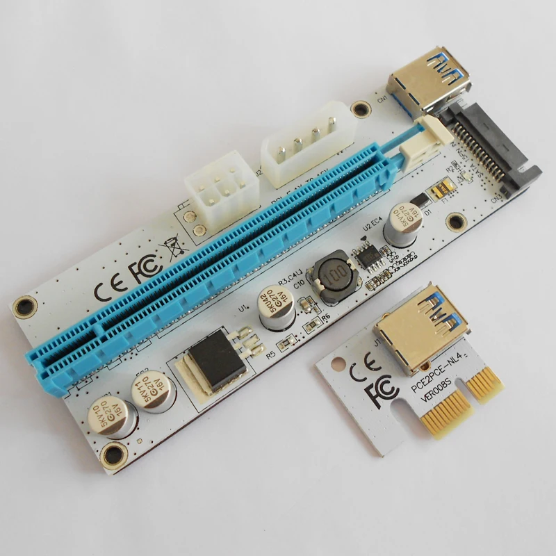 3 в 1 Райзер VER008S PCI E 6 контактов 4 контакта SATA 60 см|pci express slot|pcie 1xpci |