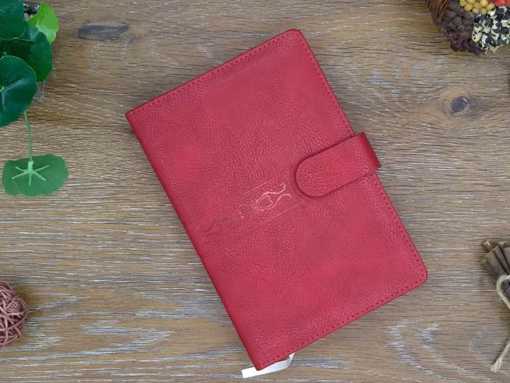 Чехол из кожи для ноутбука A5 Journal 140 листов мягкий дневник записная книжка - Цвет: Red