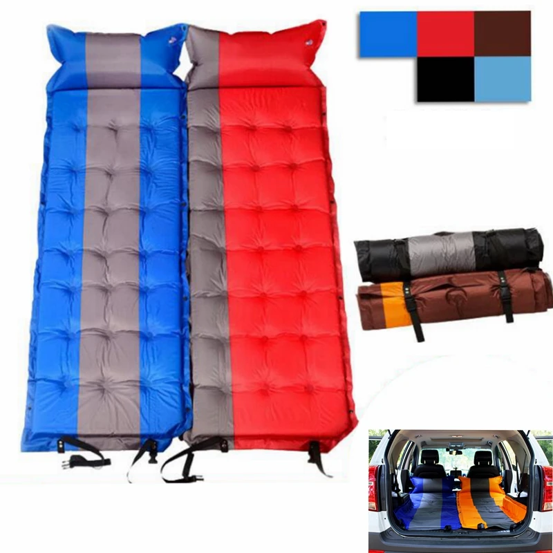 

Inflatable Moisture-proof Pad With Pillow Ultralight Portable Air Mattress Outdoor mat car travel bed Automatic air Universal