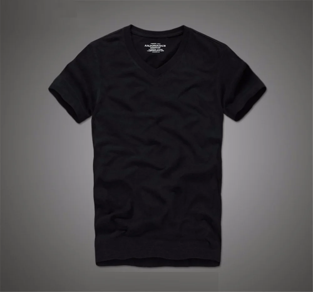 

T shirt 100% cotton solid V-Neck short sleeve
