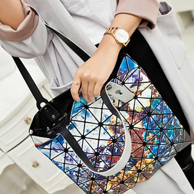 2018 Hot Sale Women Designer Luxury Brand Shoulder Handbags Geometric Rhombus Bags for Women bao bao Bag Messenger Bags Colorful (2)