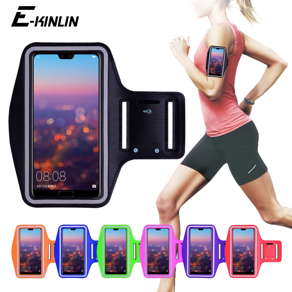 

Running Gym Cycling Sport Workout Phone holder Bag Cover For HuaWei P20 Pro P10 P9 Plus P8 Lite Mini 2016 GR5 2017 Arm Band Case