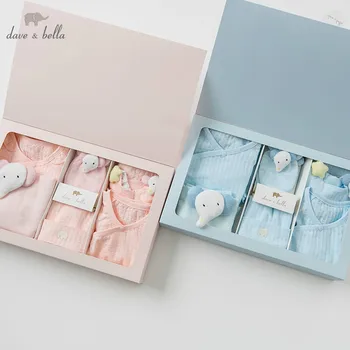 

DBH9992 dave bella spring autumn newborn boys girls rompers infant toddler clothing sets baby cotton jumpsuits