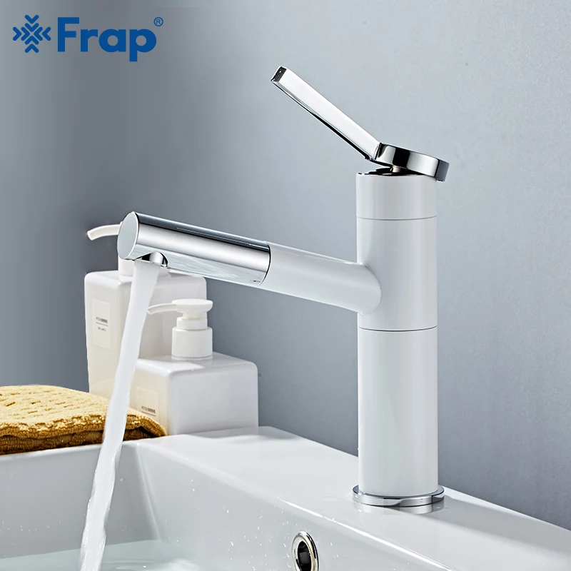 FRAP Basin faucet brass bathroom sink faucet single handle pull out waterfall faucet cold and hot Water Crane Vessel Sink Mixer FRAP Basin faucet brass bathroom sink faucet single handle pull out waterfall faucet cold and hot Water Crane Vessel Sink Mixer