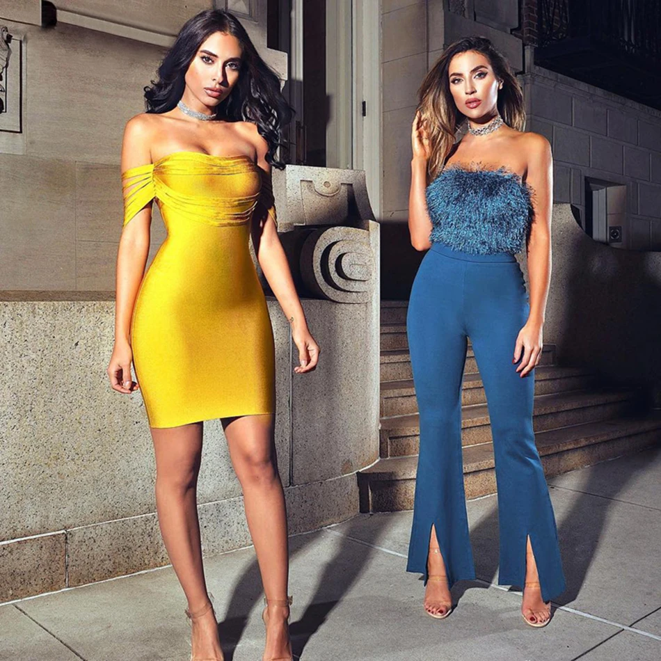 Ocstrade-Vestido-Rayon-Bandage-Dresses-2017-New-Arrivals-Summer-High-Quality-Yellow-Fringe-Sexy-Off-Shoulder (4)