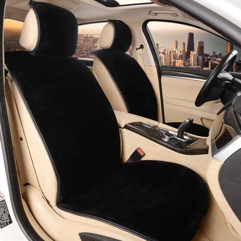 

Classic Car Seat Cover Autumn Spring Winter Short Plush Warm Car Seat Covers 2 Front Seats 2 Rear Seats Cover Burgundy Gray 1set